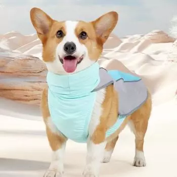 Охлаждающий жилет для собак со светоотражающими полосками, дышащая сетчатая куртка с ощущением льда, двойная охлаждающая куртка для домашних животных S розовый