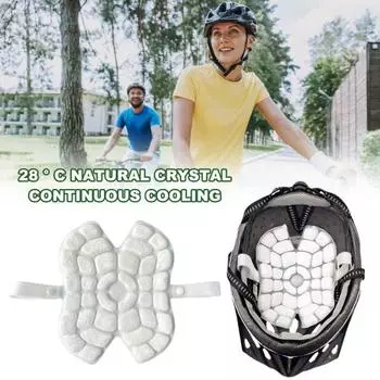 Охлаждение головы Пакет со льдом Летняя профилактика тепловых ударов PCM Быстрое охлаждение Открытый велосипед Рыбалка Шапка Шлем Подкладка Коврик белый
