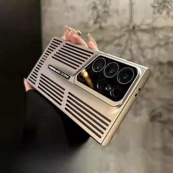 Охлаждение лезвия Чехол для мобильного телефона Samsung S24 Ultra Гальваническое покрытие Подходит для S23plus Advanced Sense S22 Чехол с полной защитой Samsung S24 серебряный