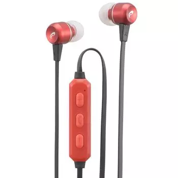 Ohm Denki AudioComm Беспроводные наушники Наушники Микрофон Гарнитура для звонков на смартфон Стереонаушники Наушники для шеи Канального типа Bluetooth Беспроводные красный