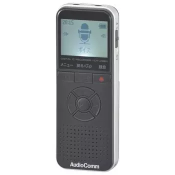 Ohm Denki AudioComm Цифровой IC Диктофон Диктофон 8 ГБ Запись MP3 Запись WAV Воспроизведение MP3 Воспроизведение WAV Запись разговора Автоматический