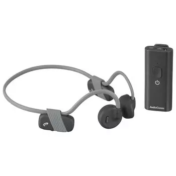Ohm Denki AudioComm наушники с костной проводимостью и звуковой костью со смартфоном автоматический беспроводной Bluetooth OHM-коллектор, вибрация, неблокируемый чёрный