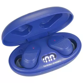 Ohm Denki AudioComm Полностью беспроводные наушники Bluetooth Наушники Управление Звонки со смартфона Автоматическое сопряжение Функция смены ролей Синие наушники-вкладыши OHM