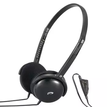 OHM Denki AudioComm TV Headphones Black HP-H355N 03-2807