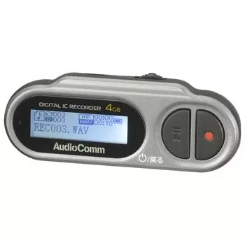 Ohm Electric AudioComm цифровой IC диктофон 4 ГБ работающий от батареи MP3 WAV запись воспроизведение диктофон голосовые заметки OHM Silver ICR-U115N 03-1453