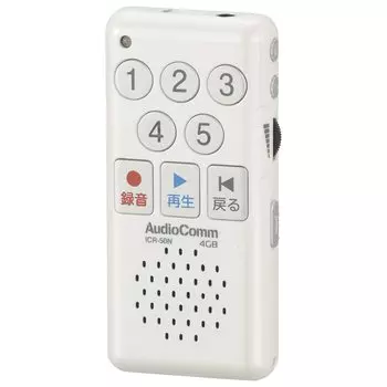 Ohm Electric AudioComm Easy IC Диктофон Диктофон Запись голоса Воспроизведение Записи Совещаний Мини Легкий Компактный Длительная Запись