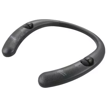 OHM Electric AudioComm Neck Speaker Wireless Neck Wearable Portable Speaker Wireless Earphones Black Bluetooth5.0 ASP-W55Z 03-0950