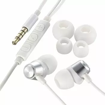 Ohm Electric AudioComm Smartphone Compatible Stereo Inner Phone Silver OHM HP-B172N-S 03-2481 серебряный