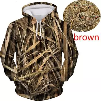Охотничья камуфляжная толстовка с 3D принтом, мужская и женская толстовка с капюшоном, популярный свитер, камуфляжная повседневная уличная спортивная одежда, крутые топы S