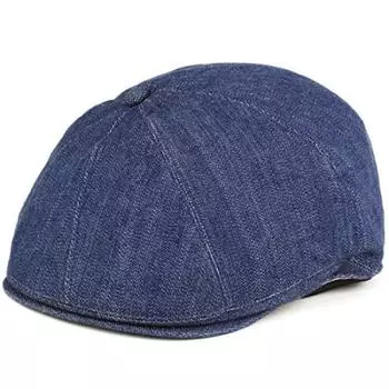 Охотничья каска деним асимметричный однотонный простой Сделано в Японии M синий [Psycho Bunny] весна/лето (56,5 см) синий