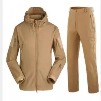 Охотничья одежда, камуфляжная армейская камуфляжная одежда с капюшоном, военная форма, тактическая куртка, водонепроницаемая ветровка, пальто XXL