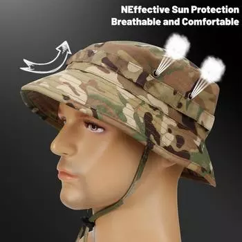 Охотничья шляпа для рыбалки, уличное камуфляжное кепи, походные рыболовные шляпы чёрный