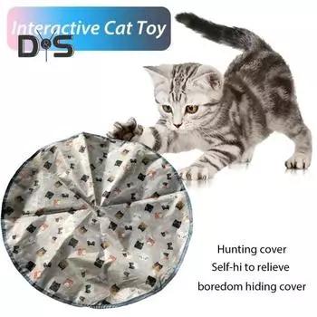 Охотничий чехол для кошек, игрушка для пряток, игрушка для котят, интерактивная игрушка для упражнений с активацией движения для домашних кошек/котят разноцветный