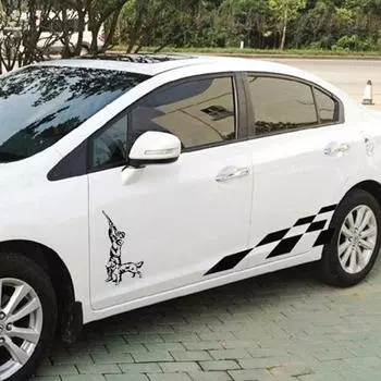 Охотник на охоту с собакой, наклейка на кузов автомобиля, крутая светоотражающая наклейка на окно, сделай сам, на дверь белый