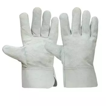 Охрана труда на строительной площадке Сварочные перчатки Короткие утолщенные теплоизоляционные износостойкие высокотемпературные Все из коровьей кожи Сварщик Садоводство Cowhide full leather gloves * average size * 26cm