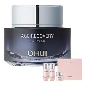 Ohui Крем для кожи вокруг глаз Age Recovery 25 мл + набор из 3 предметов базовой косметики Miracle Moisture Miniature