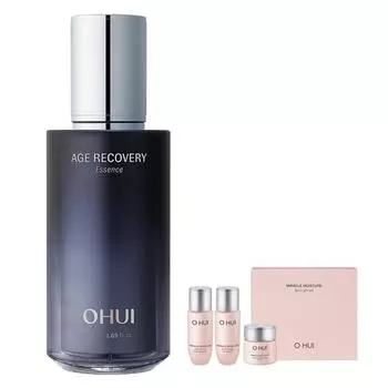 Ohui Эссенция Age Recovery Essence 50 мл + Miracle Moisture Miniature Basic Cosmetics, набор из 3 предметов
