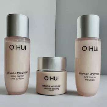 OHUI MIRACLE MOISTURE 3шт подарочный набор/Кожа+Эмульсия+Крем