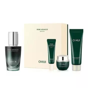 Ohui Prime Advancer De-Aging Ampoule Serum 20 мл, специальный (В комплект входит 10 мл сыворотки + 7 мл крема + 40 мл очищающего геля.), Корейская косметика