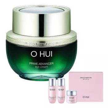 Ohui Крем для век Prime Advancer 25 мл + набор из 3 предметов базовой косметики Miracle Moisture Miniature