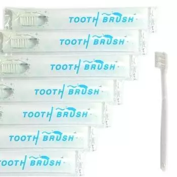 OIC Коммерческая одноразовая порошковая зубная щетка белого цвета, сделано в Японии (Мгновенное) (Набор 500)