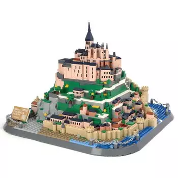 Oichy Mont Saint-Michel Мини-блок Игрушка Остров Сборка Mont Saint-Michel Всемирное наследие Блок Набор Дети Взрослые День рождения Рождественский подарок Подарок