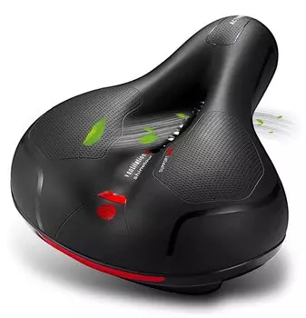 OIENNI Bicycle Super Thick Soft No Butt Dual Shock Absorption Saddle for Road Breathable Saddle, Cushion, Saddle, Pain, Cushion, Bike/Mountain Bike,