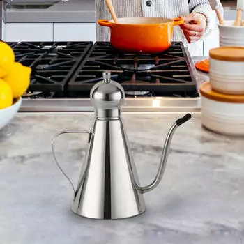 Бутылка для масла, контейнер для жира, многофункциональный кувшин, масленка для барбекю, домашний настольный уксус 350ml