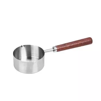 Oil Pots Butter Warmer Stainless Steel Flat Bottom Saucepan Frying Pan Boiled Eggs Multi-purpose Camping Milk Gravies 125ml