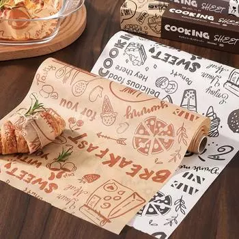 Oil-Proof Baking Papers 8M Parchment Paper Gift Wrapping Paper Sandwich Wrapping Paper Air Fryer коричневый