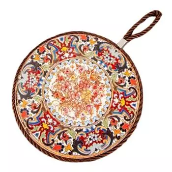 Oil-proof Dining Table Mat Ethnic Style Non-Slip Plate Coasters Cork Placemat Home Decoration Style C