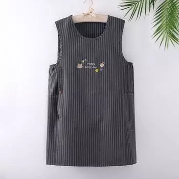 Oil-Proof Kitchen Aprons Breathable Vest apron creative Striped Sleeveless Aprons Coffee Chef
