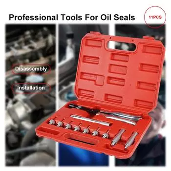Oil Seals Clamp Pliers Car Engine Camshaft Valve Stem Disassembly Repair Kit 11pcs With Oil Seal Adapter Socket Set