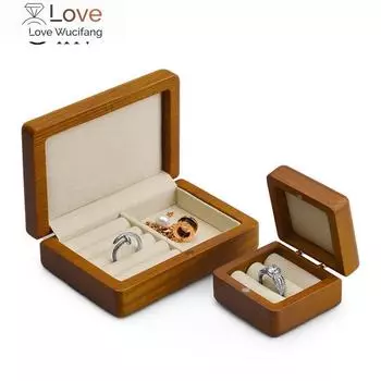 Oirlv многофункциональный деревянный органайзер для ювелирных изделий, чехол для хранения колец с органайзером для сережек из микрофибры для путешествий, подарокjavascript :Пустота (0 )