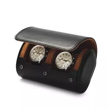 Oirlv Watch Case, PU Leather, 2 Pieces, Mini, Portable, Luxury, Watch Storage Bag, Suitable for Travel, Business Trips, Gifts, etc., Gift Case B01302