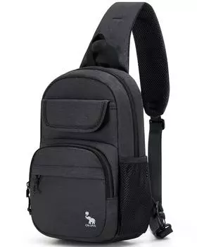 OIWAS сумка-слинг для мужчин и женщин, сумка-слинг через плечо, рюкзак для путешествий, походов, однолямочный рюкзак, легкая сумка через плечо, мужская сумка-слинг чёрный
