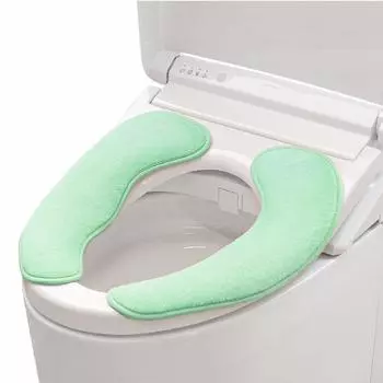 OKA Easy Toilet Seat Cushion 3D Green Suction Sheet that Stays in Place 4548622299830 (U/O/Cleaning/Heating Type)