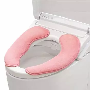 OKA Easy Toilet Seat Cushion 3D Pink Suction Sheet that Stays in Place 4548622299816 (U/O/Cleaning/Heating Type)