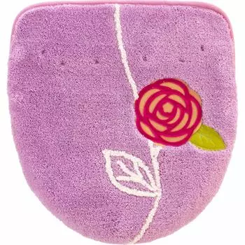 OKA Etoftria Toilet Lid Cover Dorenimo Dual Use Type Pink 42cm x 40cm x 4548622374414 (Nordic Toiletries) Approx. 1.5cm