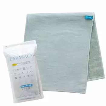 OKA Face 34cm x Green and 4548622805567 Towel, Dry-Good, Kararaka, Approx. 80cm, (Absorbent, Quick-Drying, Dry-Good, Antibacterial, Odor-Resistant) зелёный