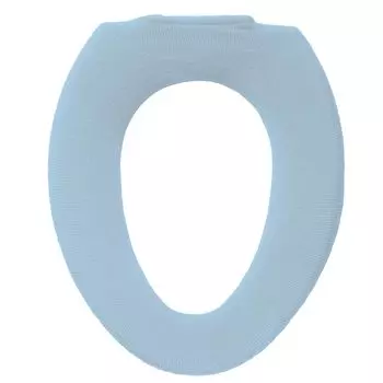 OKA Floria O Type Toilet Seat Cover Blue in Odor Resistant Only for O (Made Japan, Washable, Antibacterial, Type)