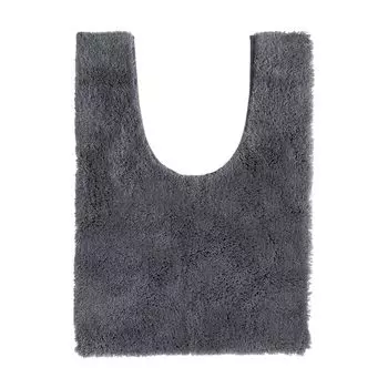 OKA Good Drying D Nature Toilet Mat Ear Length Size 90cm x Dark Gray Water Absorbent Quick Drying Antibacterial Odor Resistant Toilet Washable