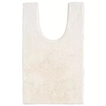OKA Good Dryness D Nature Toilet Mat Ear Length Long Size 105cm x White Water Absorbent Quick Drying Antibacterial Odor Resistant Toilet Washable