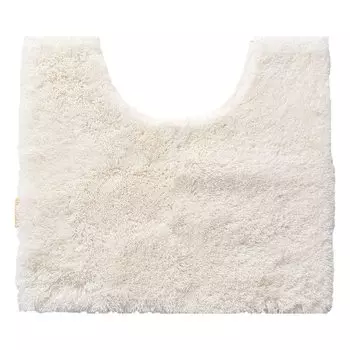 OKA Good Dryness D Nature Toilet Mat Mini Size 48cm x White Water Absorption Quick Drying Antibacterial Odor Resistant Toilet (Approx. 55cm)