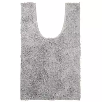 OKA Good Dryness D Nature Toilet Mat Long Ear Size 105cm x Gray Water Absorbent Quick Drying Antibacterial Odor Resistant Toilet Washable (Approx.