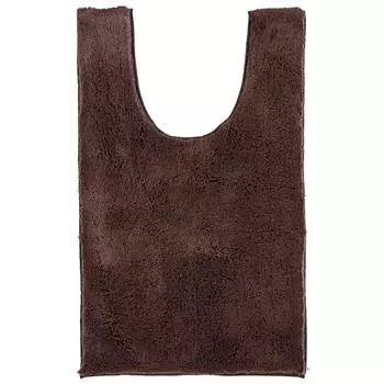OKA Good Dryness D Nature Toilet Mat Ear Length Long Size 105cm x Brown Water Absorbent Quick Drying Antibacterial Odor Resistant Toilet Washable