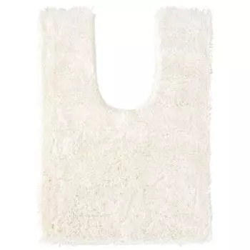 OKA Good Dryness D Nature Toilet Mat Ear Length Size 90cm x White Water Absorption Quick Drying Antibacterial Odor Resistant Toilet Washable (Approx.