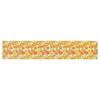 OKA Luance Kitchen Mat 45cm x 240cm Orange Retro Wipeable Yawa PVC Vinyl No Washing Approx. (Showa Required) оранжевый
