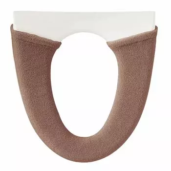 OKA Milling Toilet Seat Brown Cover, Washing/Heating Type, (Knit, Washable, Scandinavian)