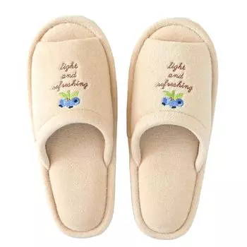 OKA Milling Washable Slippers Beige Natural Fruit (Nordic Check)